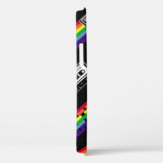 Kleurig patroon op zwarte achtergrond. Compact Case-Mate iPhone Case (Achterkant / Rechts)