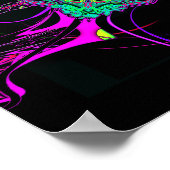 Kleurig patroon (organisch ruimteschip) poster (Hoek)