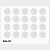 kleurig patroon ronde sticker (Vel)