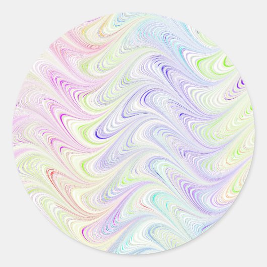 kleurig patroon ronde sticker (Voorkant)