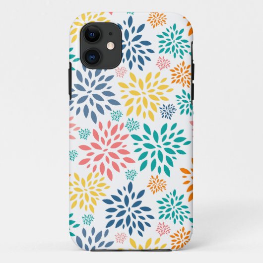 Kleurig patroon van abstracte bloemen Case-Mate iPhone case (Achterkant)