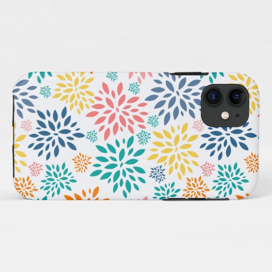 Kleurig patroon van abstracte bloemen Case-Mate iPhone case (Achterkant (horizontaal))