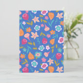 kleurig patroon van abstracte bloemen kaart (Staand voorkant)