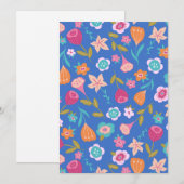 kleurig patroon van abstracte bloemen kaart (Voorkant / Achterkant)