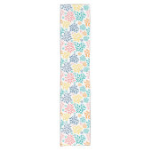 Kleurig patroon van abstracte bloemen korte tafelloper (Voorkant)