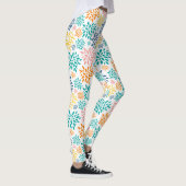 Kleurig patroon van abstracte bloemen leggings (Rechts)