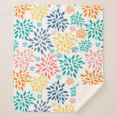 Kleurig patroon van abstracte bloemen sherpa deken (Voorkant)
