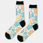 Kleurig patroon van abstracte bloemen sokken (Links)