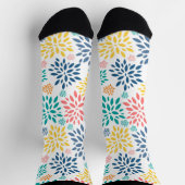 Kleurig patroon van abstracte bloemen sokken (Top)
