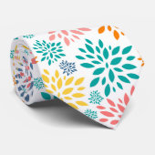 Kleurig patroon van abstracte bloemen stropdas (Opgerold)