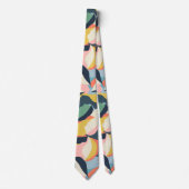 Kleurig patroon van abstracte bloemen stropdas (Voorkant)