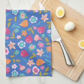 kleurig patroon van abstracte bloemen theedoek (Quarter Fold)