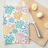 Kleurig patroon van abstracte bloemen theedoek (Quarter Fold)