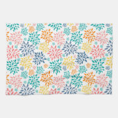Kleurig patroon van abstracte bloemen theedoek (Horizontaal)