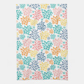 Kleurig patroon van abstracte bloemen theedoek (Verticaal)