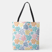 Kleurig patroon van abstracte bloemen tote bag (Voorkant)
