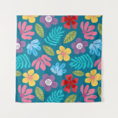 Kleurig patroon van abstracte bloemen wandkleed (Voorkant (horizontaal))