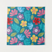 Kleurig patroon van abstracte bloemen wandkleed (Voorkant)