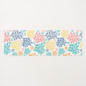 Kleurig patroon van abstracte bloemen yogamat (Achterkant (horizontaal))