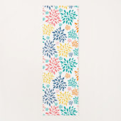 Kleurig patroon van abstracte bloemen yogamat (Voorkant)