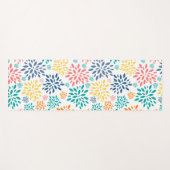 Kleurig patroon van abstracte bloemen yogamat (Voorkant (horizontaal))