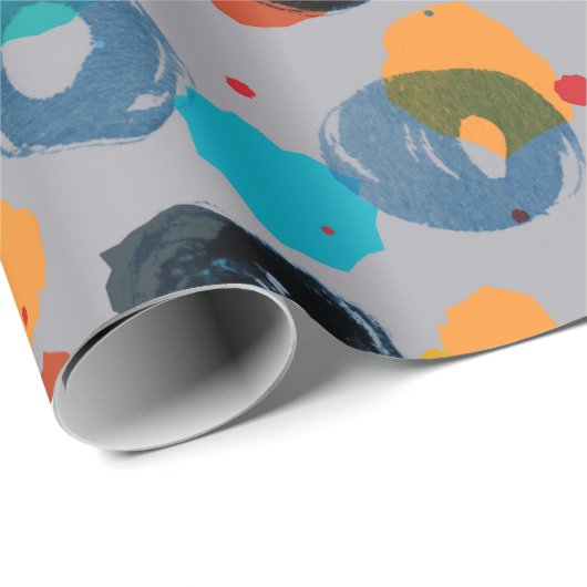 Kleurig patroon van abstracte, met de hand geteken cadeaupapier (Rol Hoek)