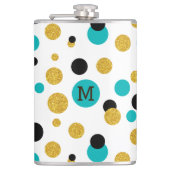 Kleurig patroon van abstracte stippen heupfles (Voorkant)