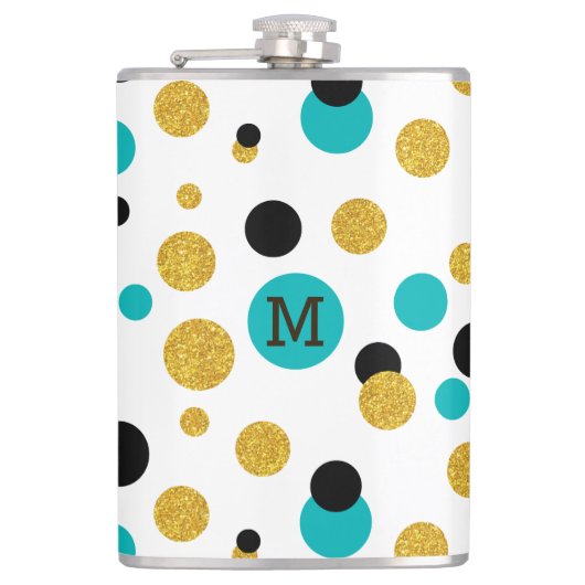 Kleurig patroon van abstracte stippen heupfles (Voorkant)