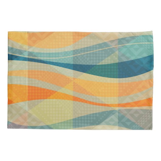 Kleurig patroon van Abstracte strepen Kussensloop (Achterkant)