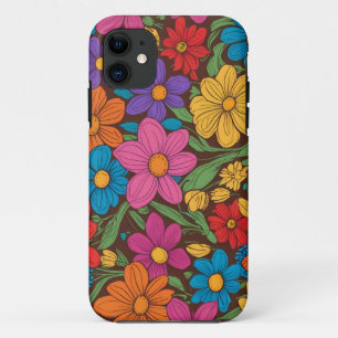 Kleurig patroon van bloemen Case-Mate iPhone case