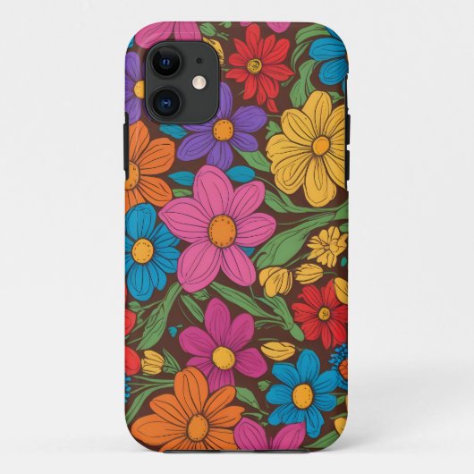 Kleurig patroon van bloemen Case-Mate iPhone case (Achterkant)