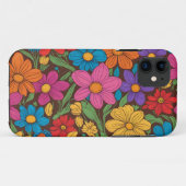 Kleurig patroon van bloemen Case-Mate iPhone case (Achterkant (horizontaal))