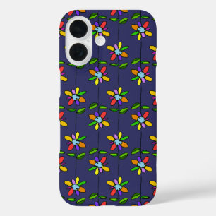 kleurig patroon van bloemen iPhone 16 hoesje