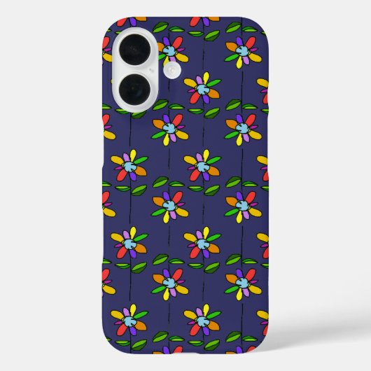 kleurig patroon van bloemen Case-Mate iPhone case (Achterkant)