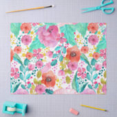 Kleurig patroon van bloemen collage tissuepapier (Craft)
