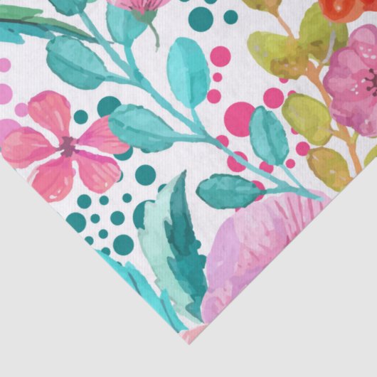 Kleurig patroon van bloemen collage tissuepapier (Detail)