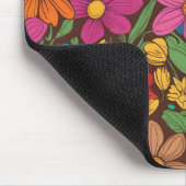Kleurig patroon van bloemen muismat (Hoek)