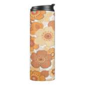 Kleurig patroon van bloemen thermosbeker (Gedraaid links)