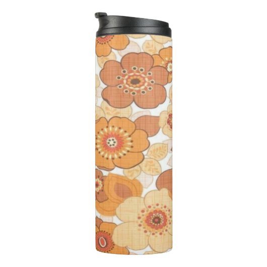 Kleurig patroon van bloemen thermosbeker (Geroteerd rechts)