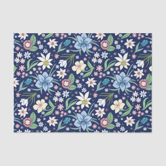 Kleurig patroon van bloemen tissuepapier (Voorkant)