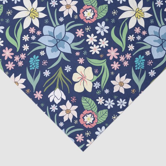 Kleurig patroon van bloemen tissuepapier (Detail)