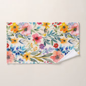 Kleurig patroon van bronbloemen bad handdoek (Handdoek)