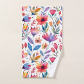 Kleurig patroon van bronbloemen bad handdoek (Handdoek)