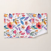 Kleurig patroon van bronbloemen bad handdoek (Handdoek)