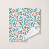 Kleurig patroon van bronbloemen bad handdoek (Wasdoekje)