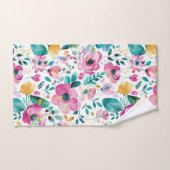 Kleurig patroon van bronbloemen bad handdoek (Handdoek)