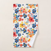 Kleurig patroon van bronbloemen bad handdoek (Handdoek)