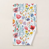 Kleurig patroon van bronbloemen bad handdoek (Handdoek)