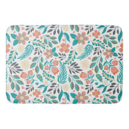 Kleurig patroon van bronbloemen badmat