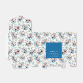 Kleurig patroon van bronbloemen bedankdoosjes (Uitgevouwen)